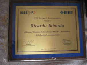 Premio OCF 2014 otorgado a Ricardo Taborda